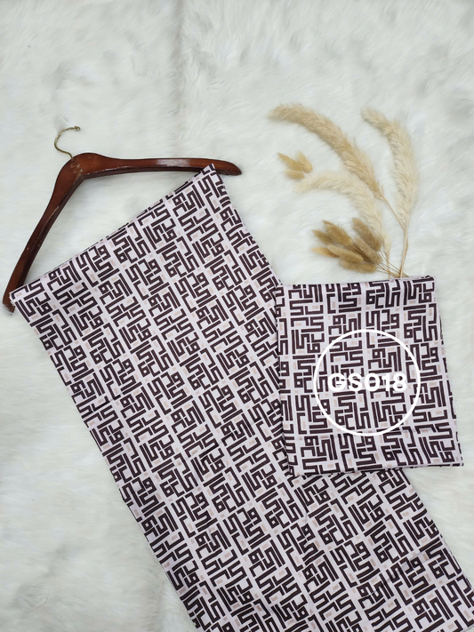 Monogram Dust Pink Kain Pasang Sutera Dobby 30D - Bidang 60 (GS018)