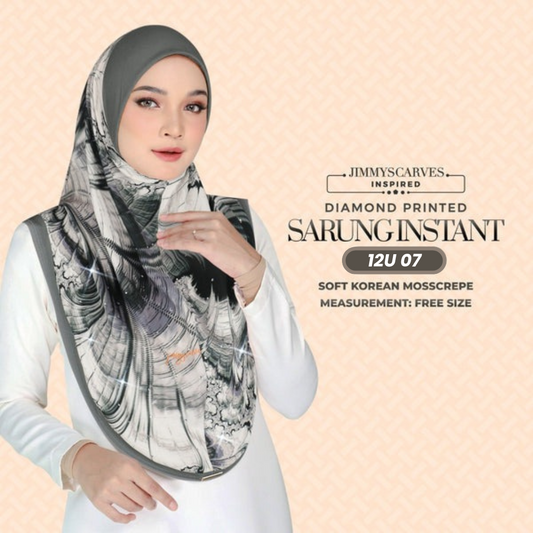 Jimmy Scarves Hijab Inspired Instant Sarung Crepe Collection (12U)