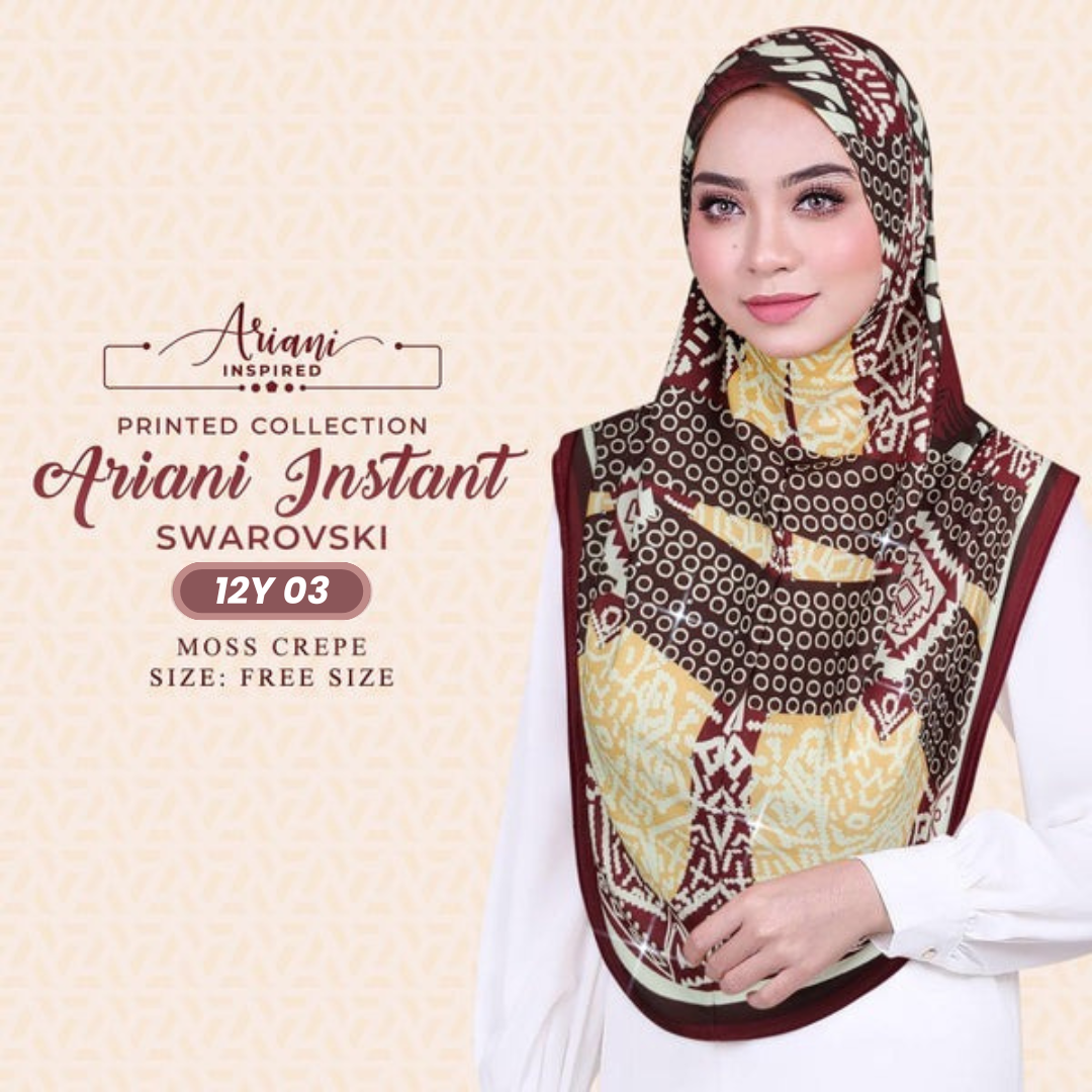 Ariani Hijab Inspired Instant Sarung Crepe Collection (12Y)