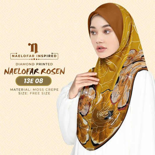 Naelofar Hijab Inspired Rosen Instant Sarung Crepe Collection (13E)