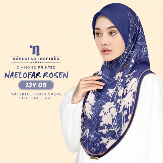 Naelofar Hijab Inspired Rosen Instant Sarung Crepe Collection (13Y)