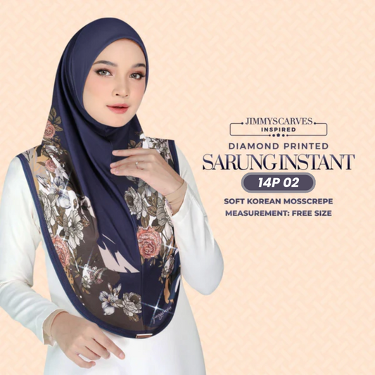 Jimmy Scarves Hijab Inspired Instant Sarung Crepe Collection (14P)