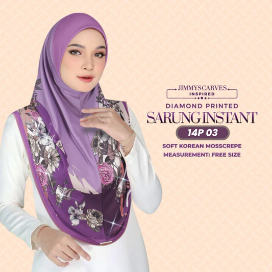 Jimmy Scarves Hijab Inspired Instant Sarung Crepe Collection (14P)