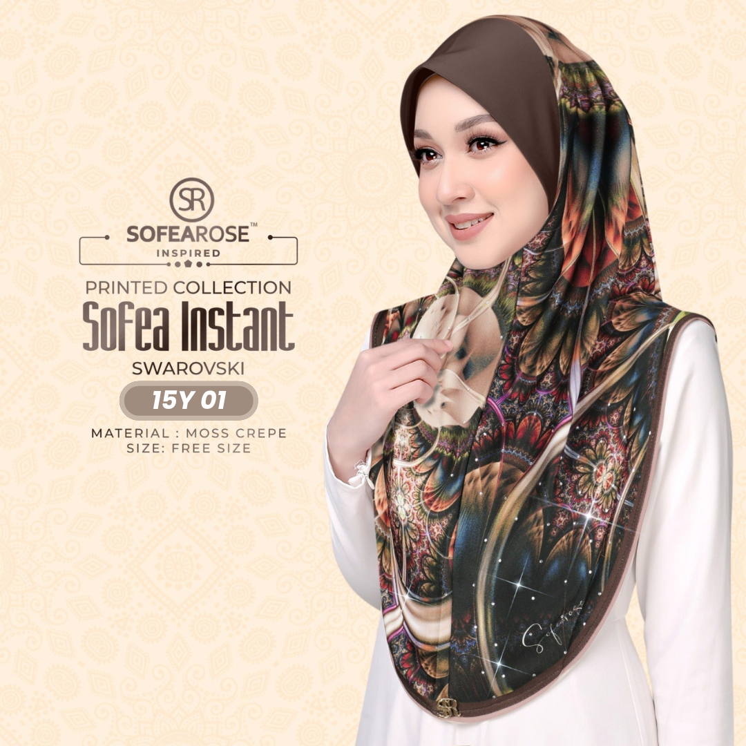 Sofearose Hijab Inspired Instant Sarung Crepe Collection (15Y)