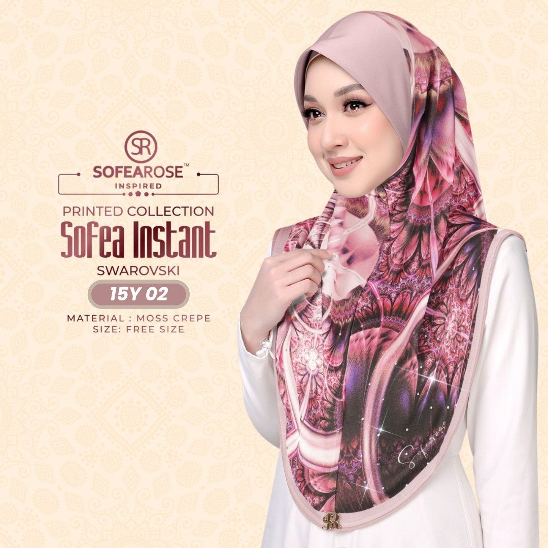 Sofearose Hijab Inspired Instant Sarung Crepe Collection (15Y)