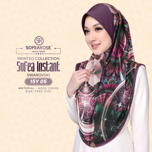 Sofearose Hijab Inspired Instant Sarung Crepe Collection (15Y)
