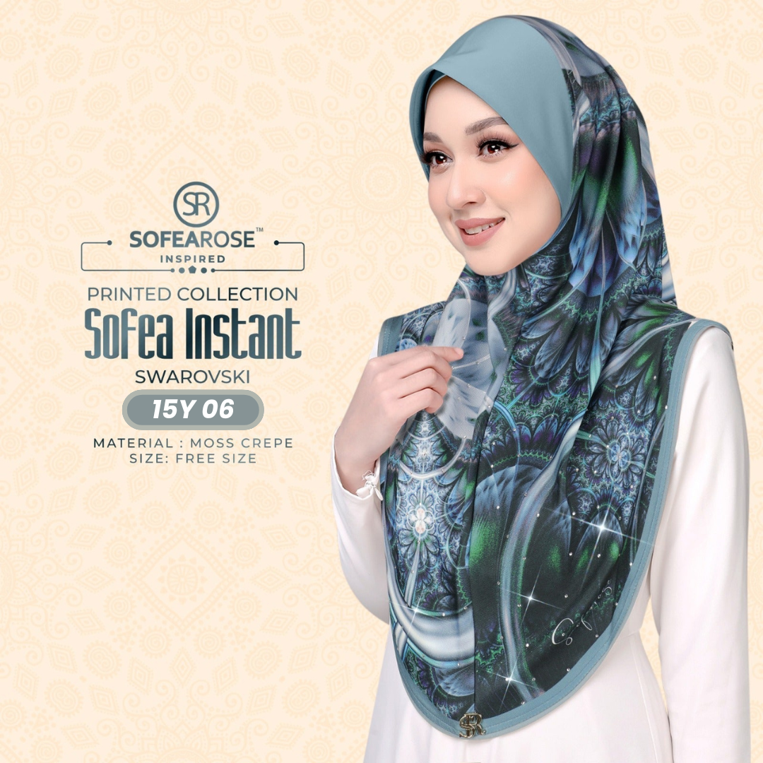 Sofearose Hijab Inspired Instant Sarung Crepe Collection (15Y)
