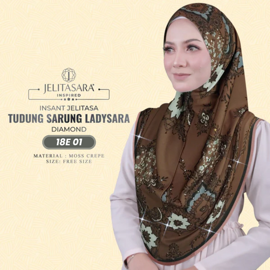 Jelitasara Hijab Inspired Instant Sarung Crepe Collection (18E)