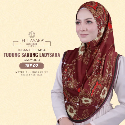 Jelitasara Hijab Inspired Instant Sarung Crepe Collection (18E)