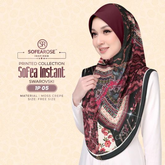 Sofearose Hijab Inspired Instant Sarung Crepe Collection (1P)