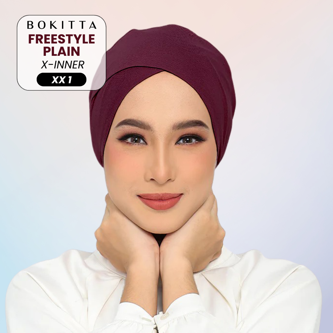 Bokitta Inspired Plain Collection In Maroon - Free Box