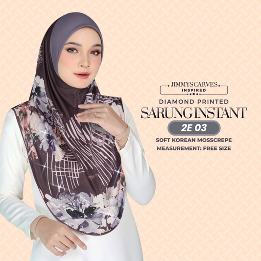 Jimmy Scarves Hijab Inspired Instant Sarung Crepe Collection (2E)