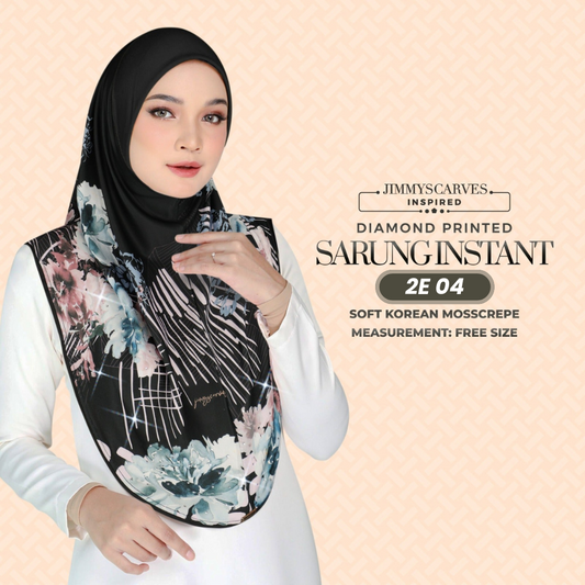 Jimmy Scarves Hijab Inspired Instant Sarung Crepe Collection (2E)