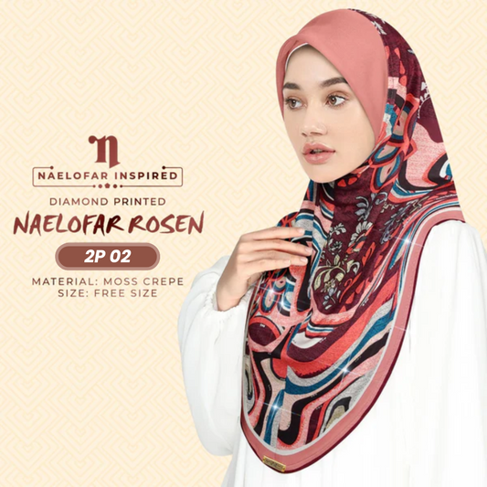 Naelofar Hijab Inspired Rosen Instant Sarung Crepe Collection (2P)