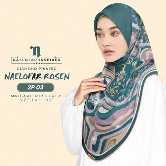 Naelofar Hijab Inspired Rosen Instant Sarung Crepe Collection (2P)