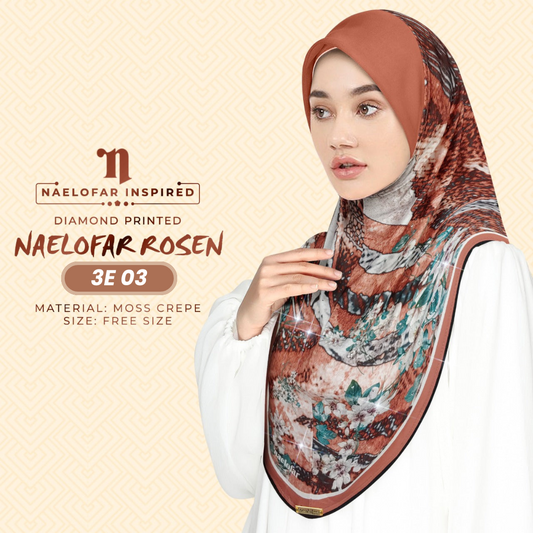 Naelofar Hijab Inspired Rosen Instant Sarung Crepe Collection (3E)