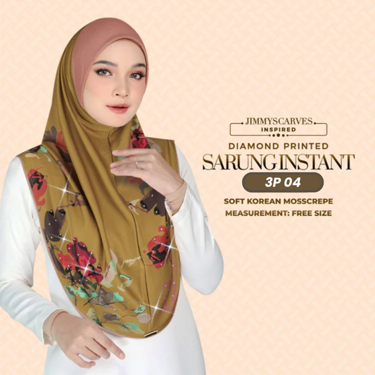 Jimmy Scarves Hijab Inspired Instant Sarung Crepe Collection (3P)