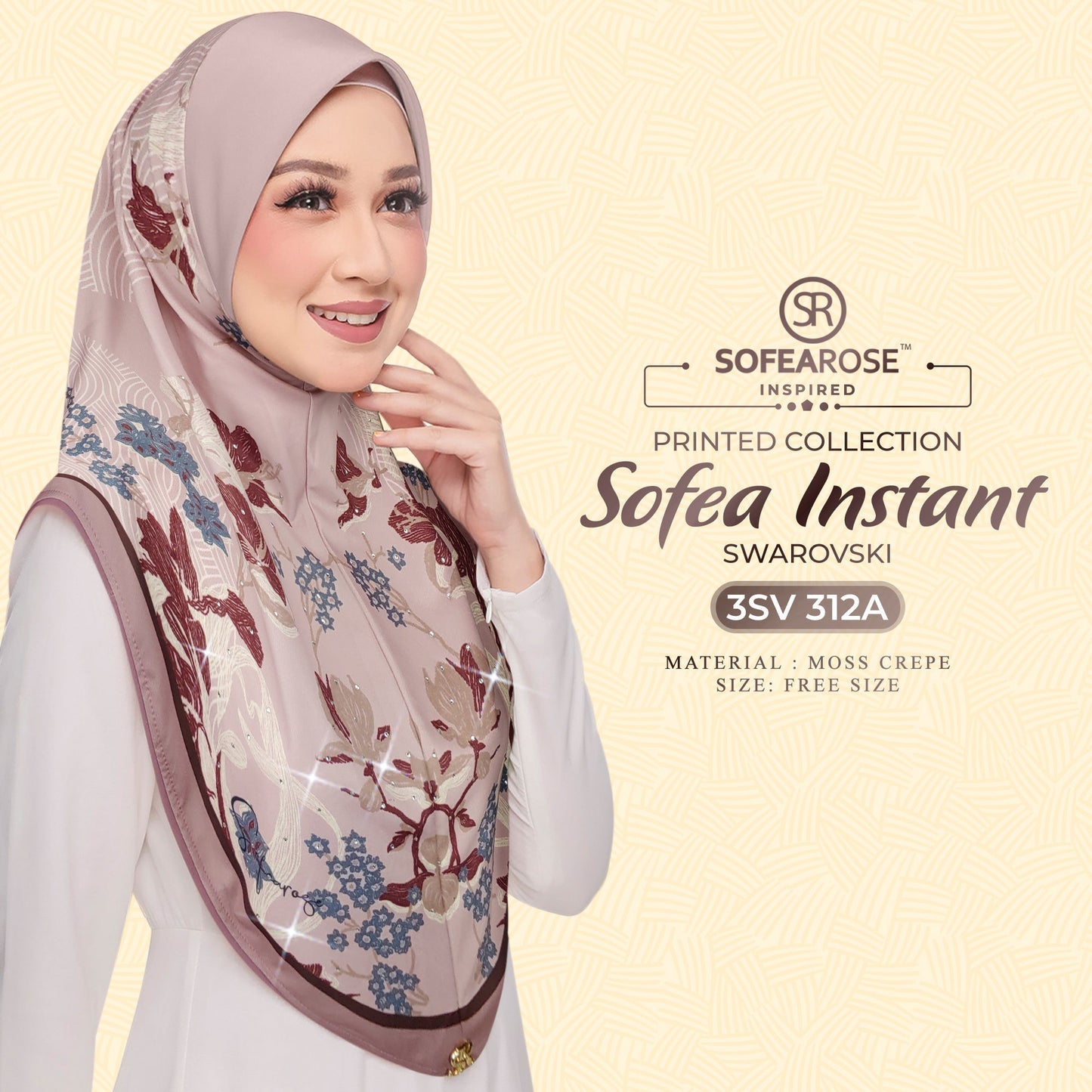 Tudung Instant Sarung Printed Brand Sendiri