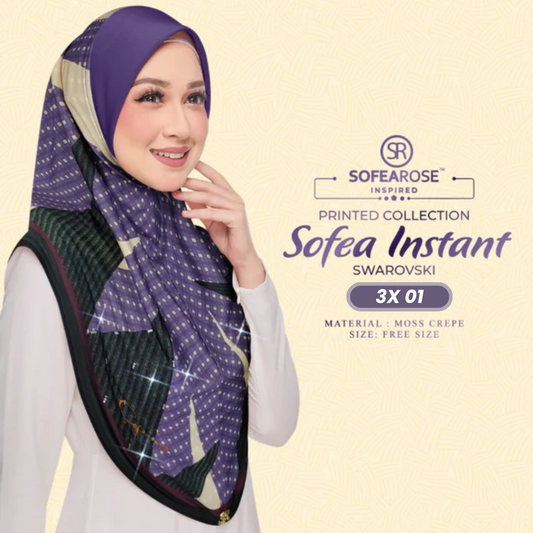 Sofearose Hijab Inspired Instant Sarung Crepe Collection (3X)