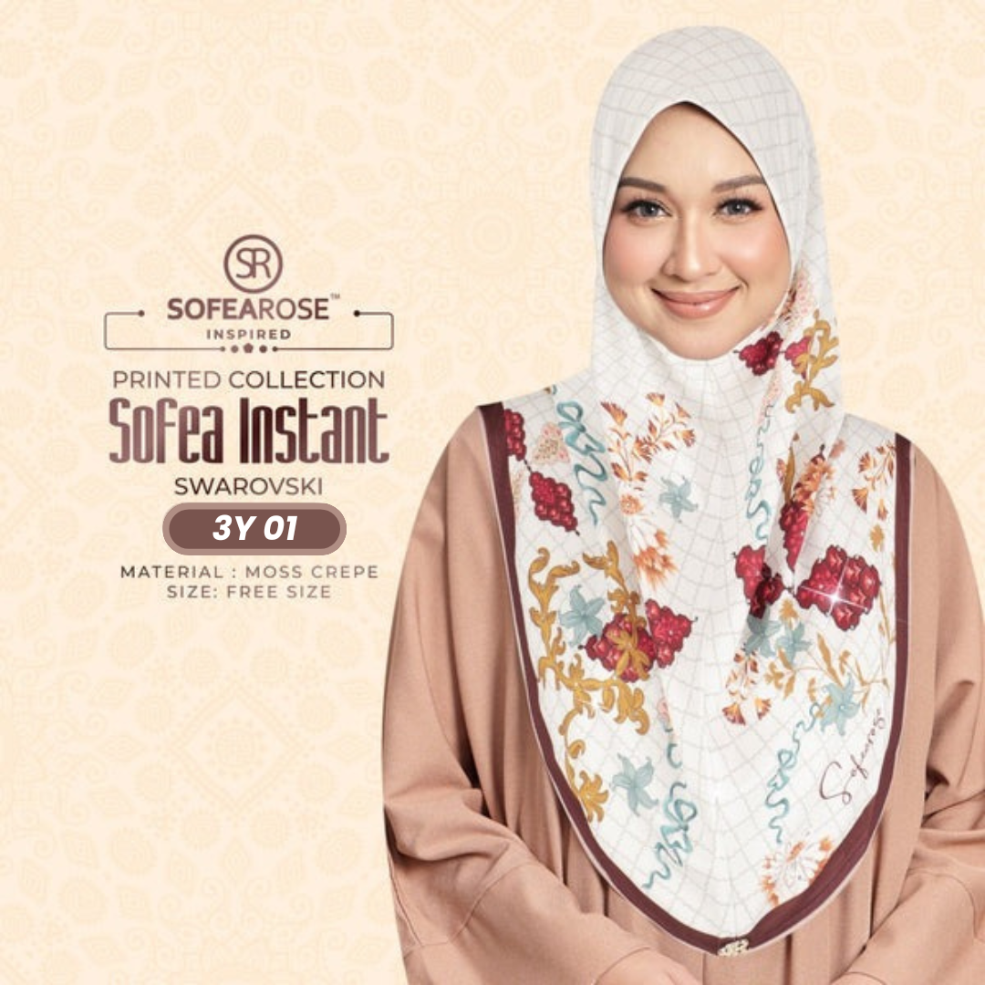 Sofearose Hijab Inspired Instant Sarung Crepe Collection (3Y)