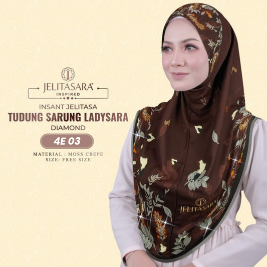 Jelitasara Hijab Inspired Instant Sarung Crepe Collection (4E)