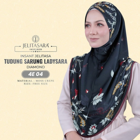 Jelitasara Hijab Inspired Instant Sarung Crepe Collection (4E)