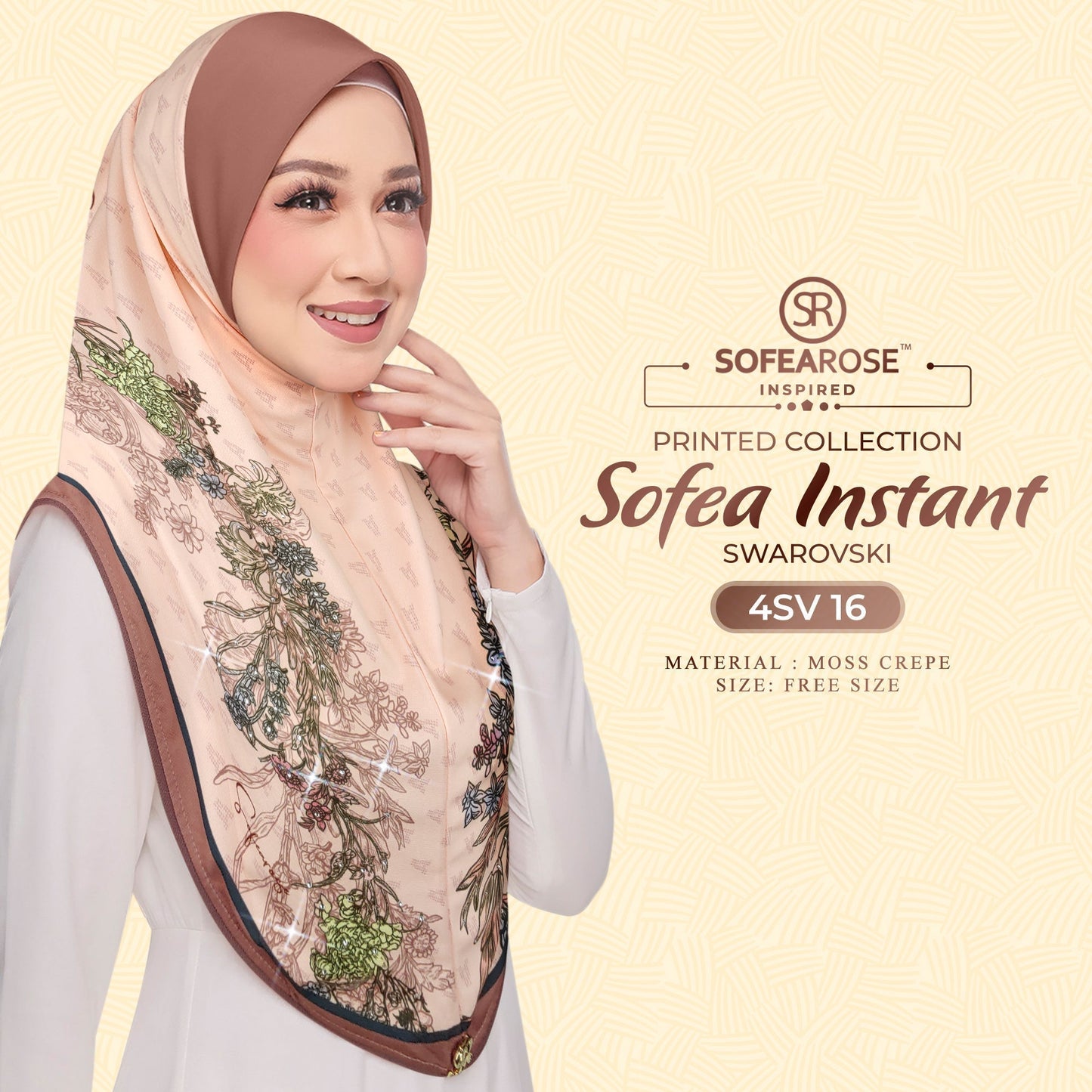 Tudung Instant Sarung Printed Brand Sendiri