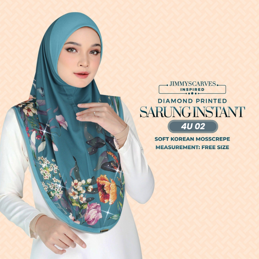 Jimmy Scarves Hijab Inspired Instant Sarung Crepe Collection (4U)
