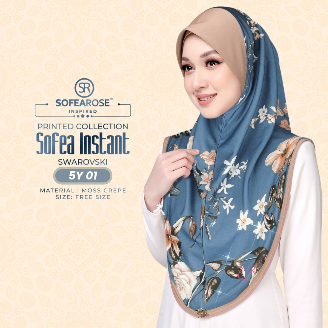 Sofearose Hijab Inspired Instant Sarung Crepe Collection (5Y)