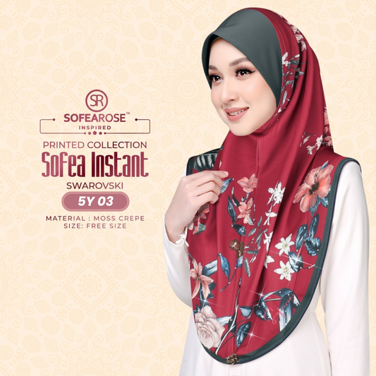 Sofearose Hijab Inspired Instant Sarung Crepe Collection (5Y)