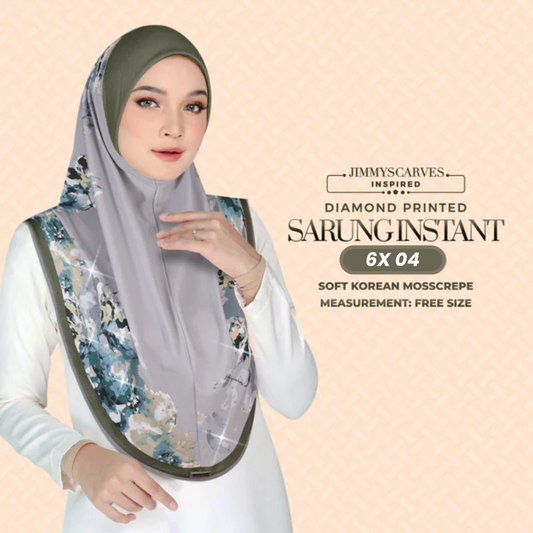 Jimmy Scarves Hijab Inspired Instant Sarung Crepe Collection (6X)