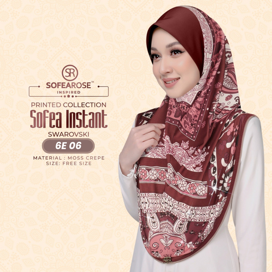 Sofearose Hijab Inspired Instant Sarung Crepe Collection (6E)