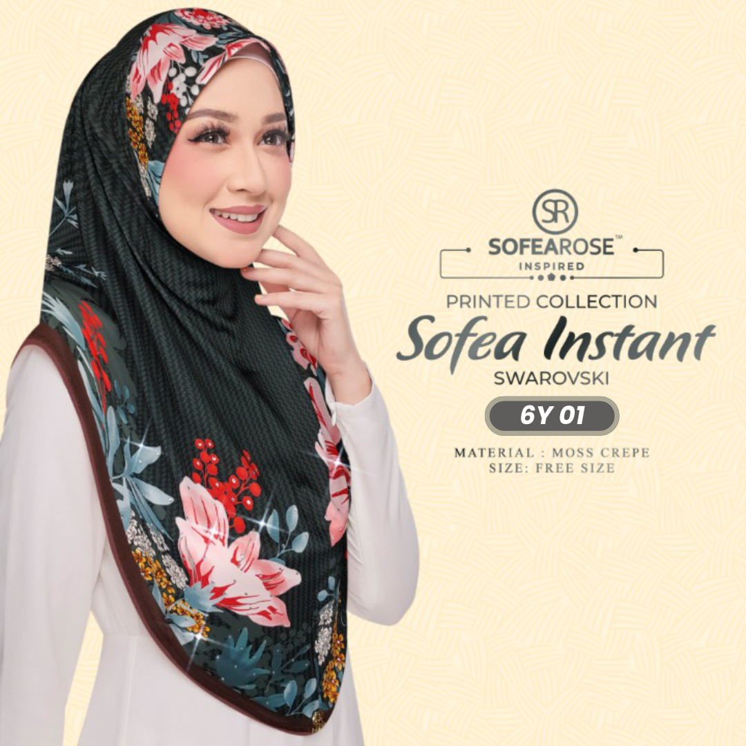 Sofearose Hijab Inspired Instant Sarung Crepe Collection (6Y)