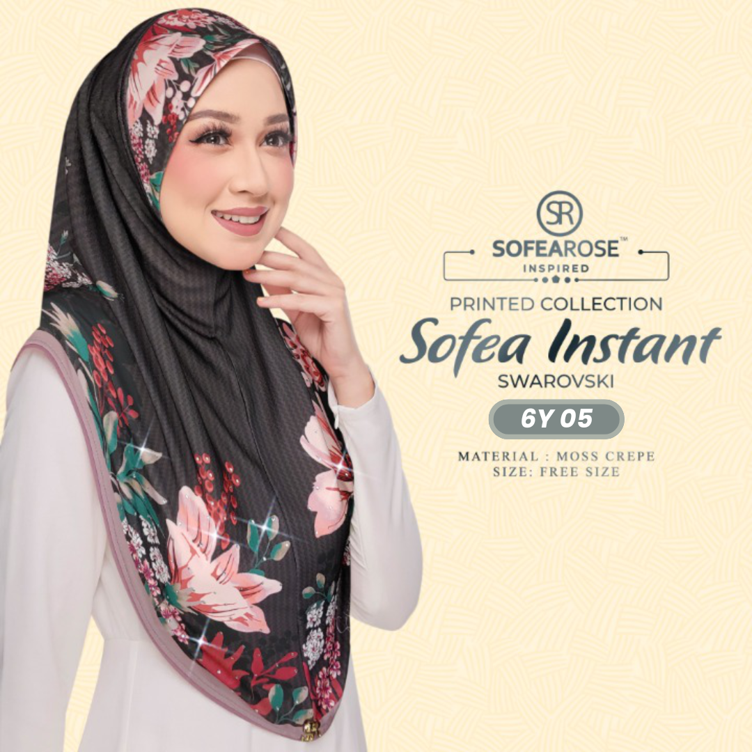 Sofearose Hijab Inspired Instant Sarung Crepe Collection (6Y)