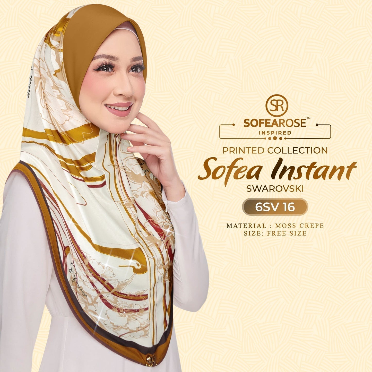 Tudung Instant Sarung Printed Brand Sendiri