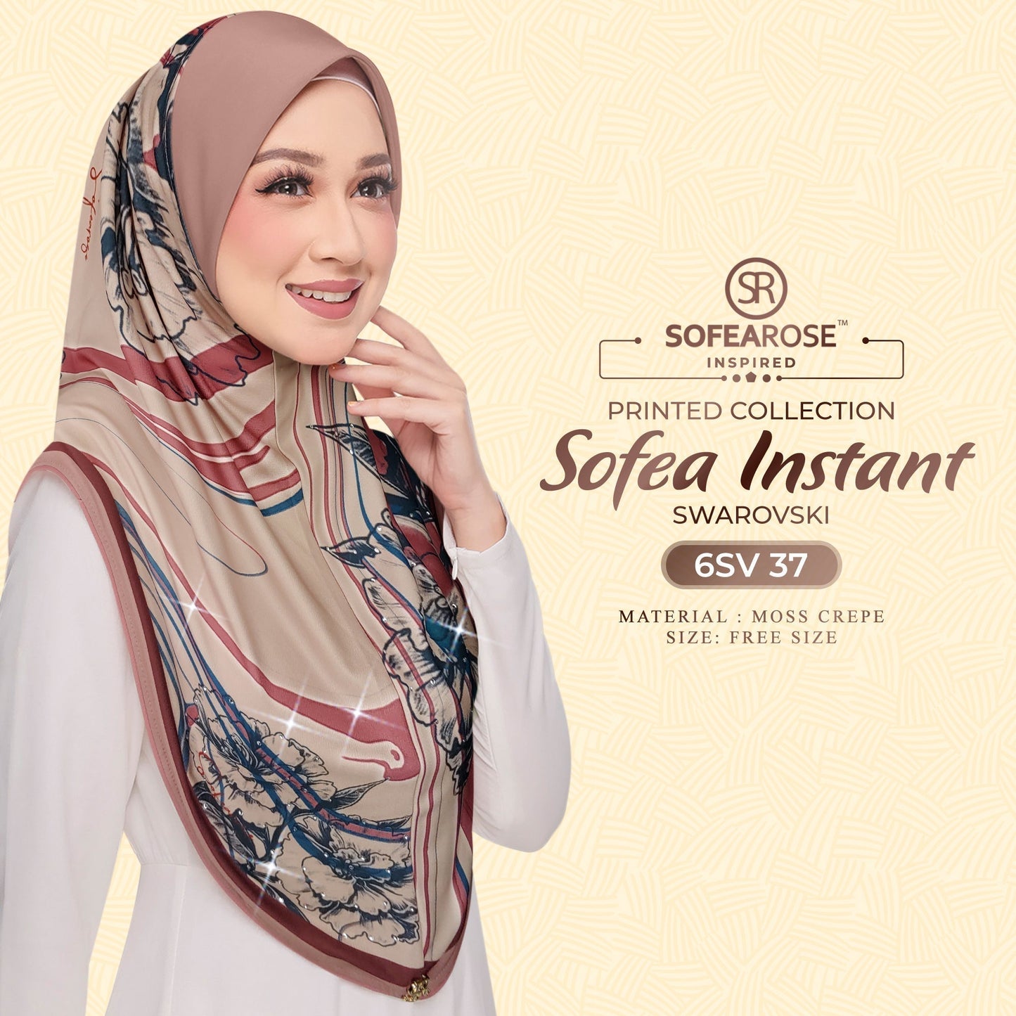 Tudung Instant Sarung Printed Brand Sendiri