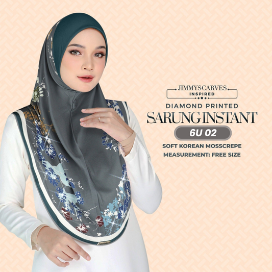 Jimmy Scarves Hijab Inspired Instant Sarung Crepe Collection (6U)