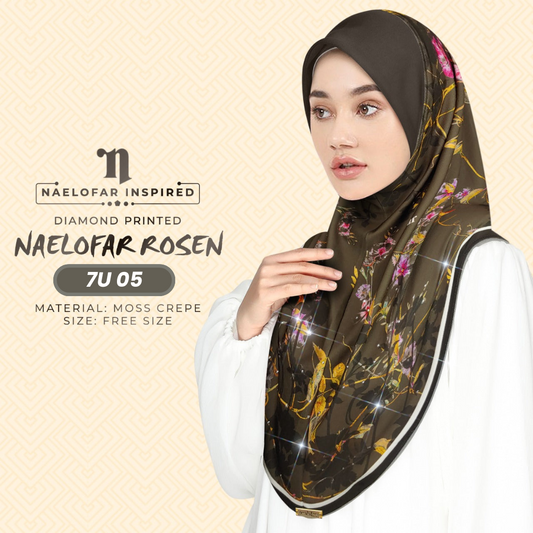 Naelofar Hijab Inspired Rosen Instant Sarung Crepe Collection (7U)