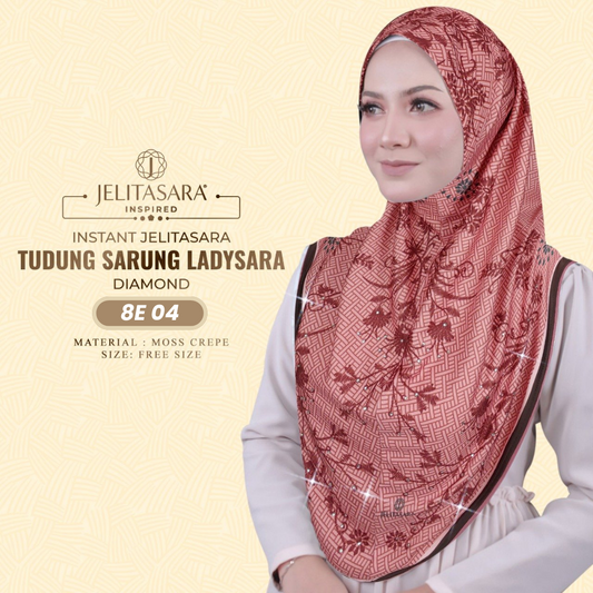 Jelitasara Hijab Inspired Instant Sarung Crepe Collection (8E)