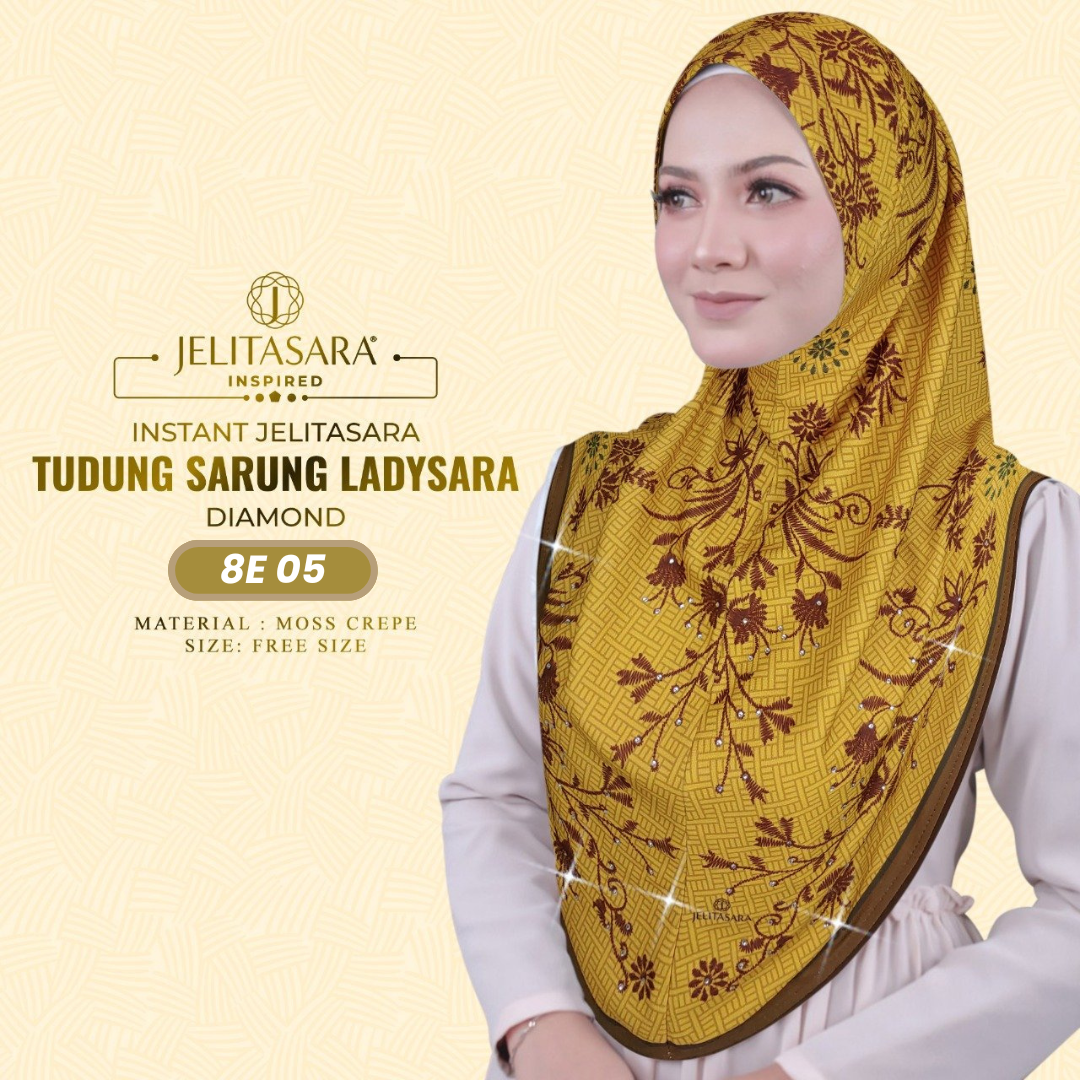 Jelitasara Hijab Inspired Instant Sarung Crepe Collection (8E)