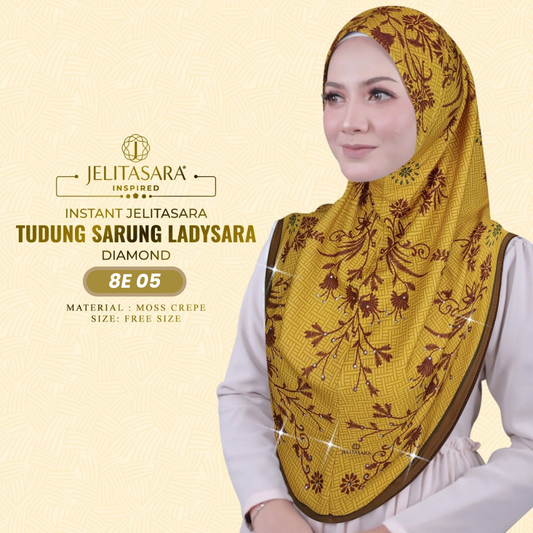 Jelitasara Hijab Inspired Instant Sarung Crepe Collection (8E)