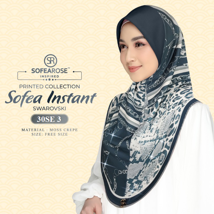 Sofea Rose Printed Swarovski Instant Sarung Collection