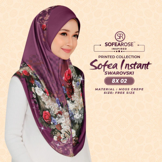 Sofearose Hijab Inspired Instant Sarung Crepe Collection (8X)