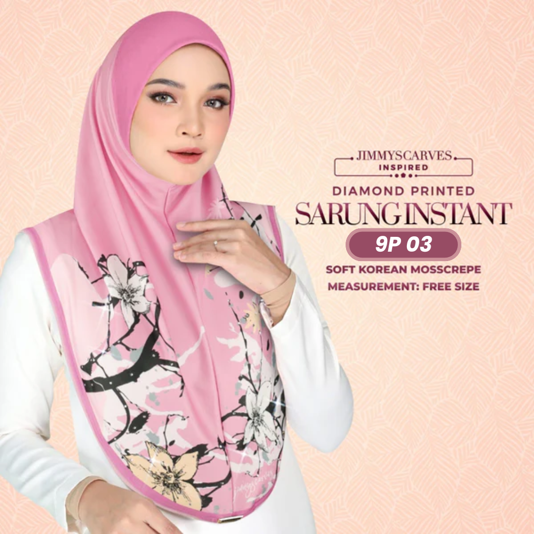 Jimmy Scarves Hijab Inspired Instant Sarung Crepe Collection (9P)