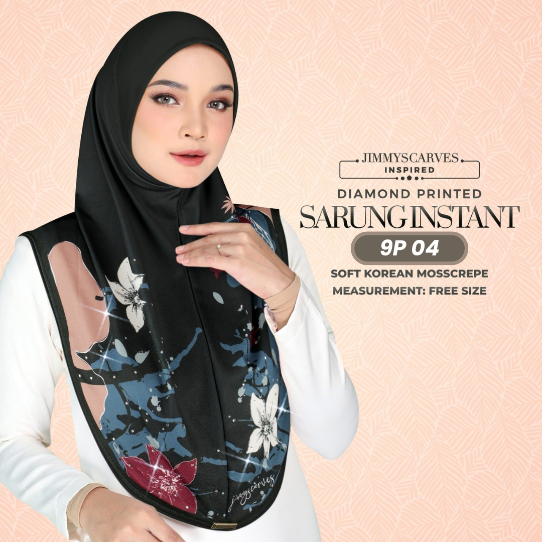 Jimmy Scarves Hijab Inspired Instant Sarung Crepe Collection (9P)