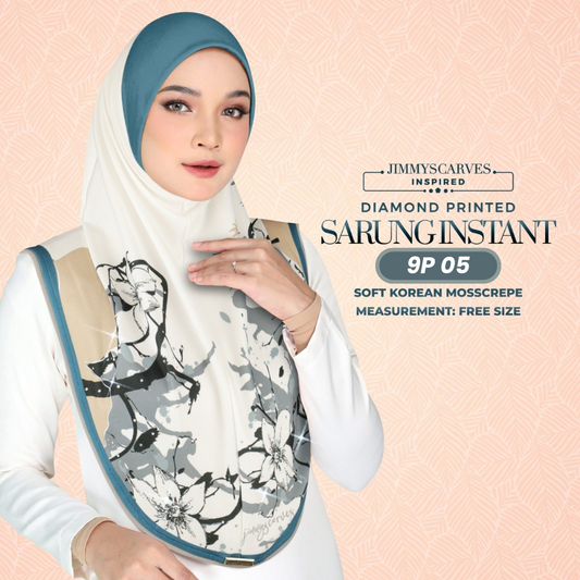 Jimmy Scarves Hijab Inspired Instant Sarung Crepe Collection (9P)
