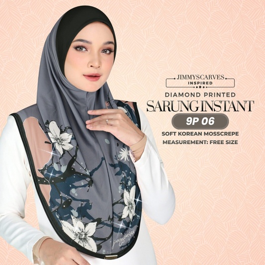 Jimmy Scarves Hijab Inspired Instant Sarung Crepe Collection (9P)
