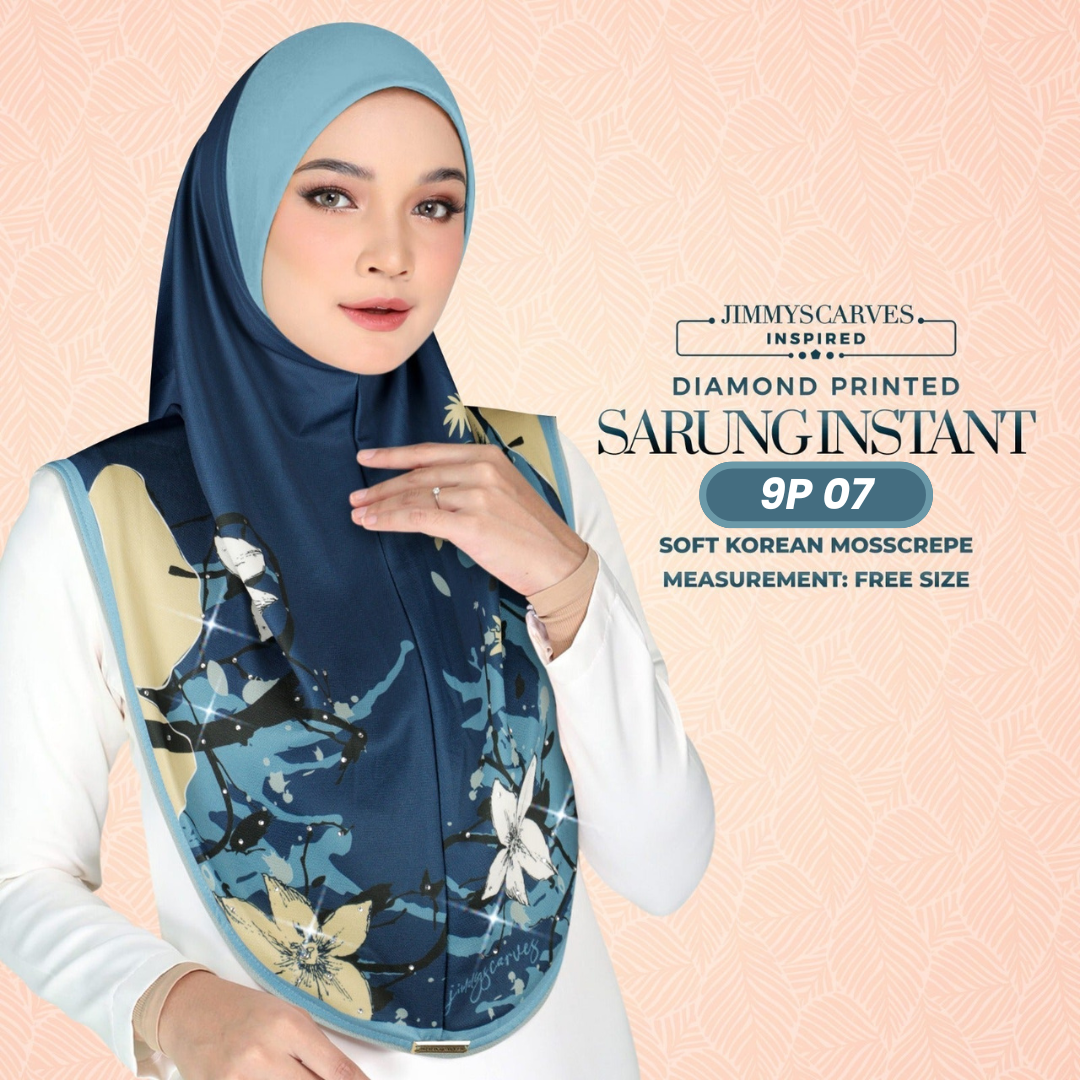 Jimmy Scarves Hijab Inspired Instant Sarung Crepe Collection (9P)