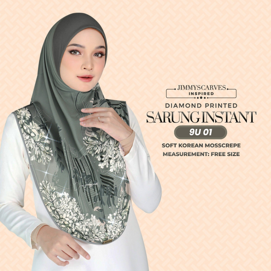 Jimmy Scarves Hijab Inspired Instant Sarung Crepe Collection (9U)