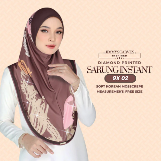 Jimmy Scarves Hijab Inspired Instant Sarung Crepe Collection (9X)
